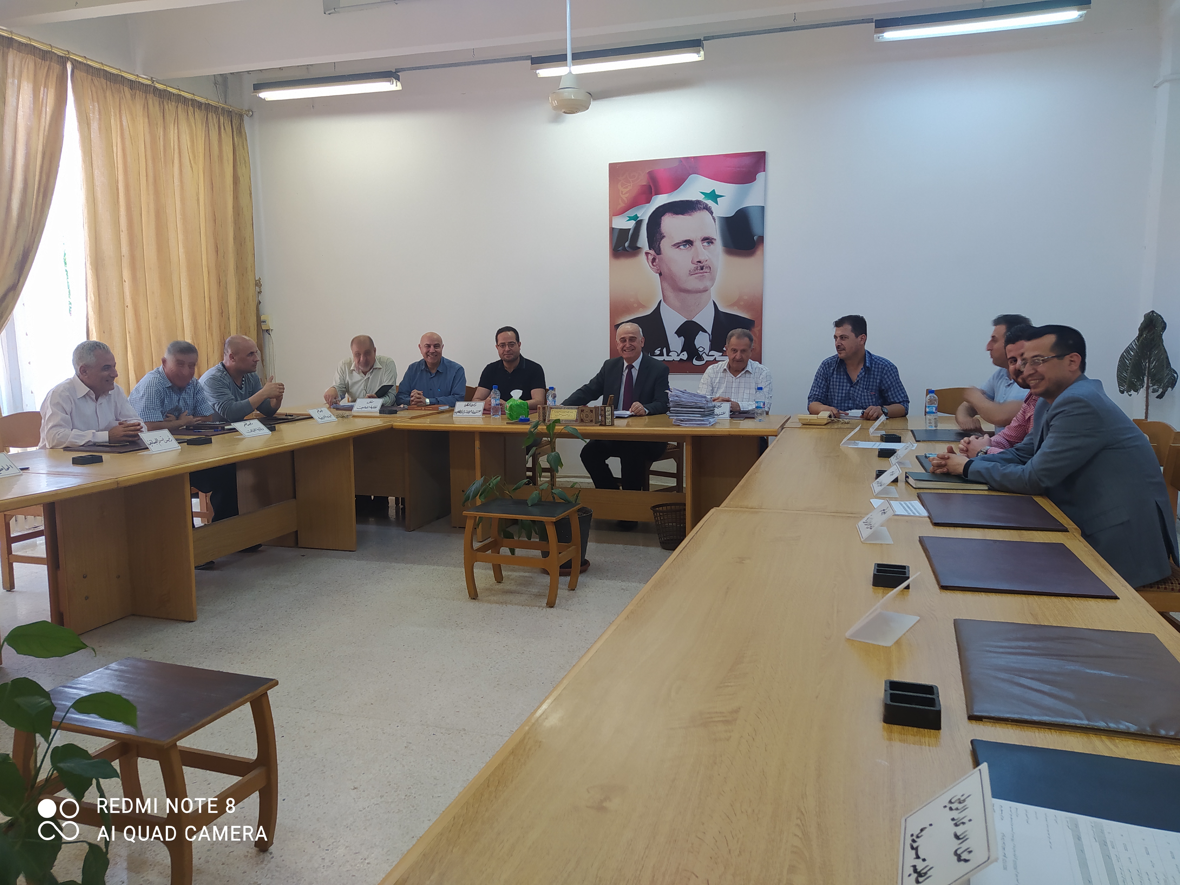 استقبال مجلس كلية الهندسة الزراعية الوفد التشيكي في المجلس الذي عقد في هذا اليوم