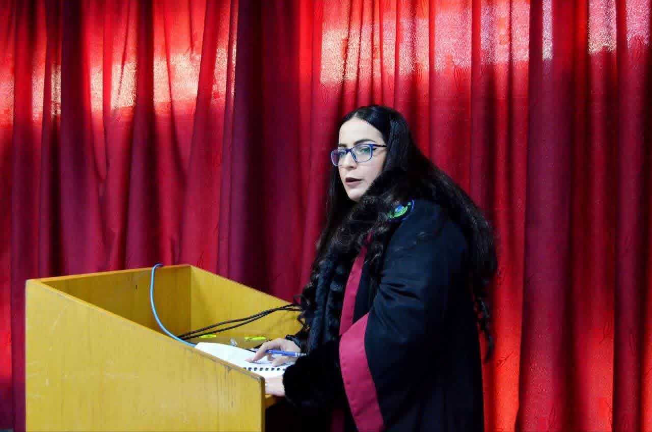 مقتطفات من المناقشة العلنية لأطروحة الدكتوراه في قسم الكيمياء البحرية ألقتها الطالبة علا شكوحي في قاعة المؤتمرات في رحاب كلية الزراعة