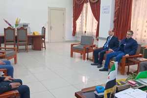 لقاء عميد كلية الاقتصاد ونوابه مع مدير فرع المؤسسة العامة للتأمين في كلية الاقتصاد - جامعة اللاذقية