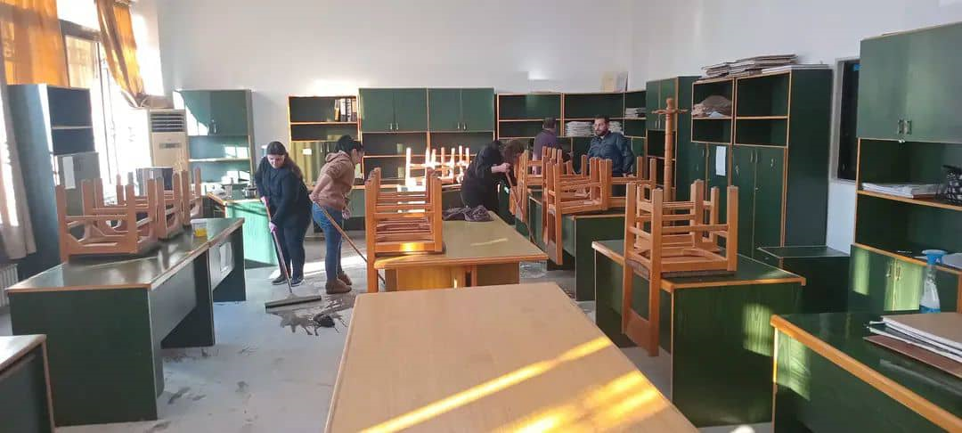 حملة النظافة داخل كلية الاقتصاد بتاريخ 3-10-2025