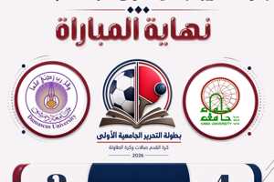 نتائج اليوم الأول من بطولة التحرير الجامعية الأولى لكرة القدم صالات