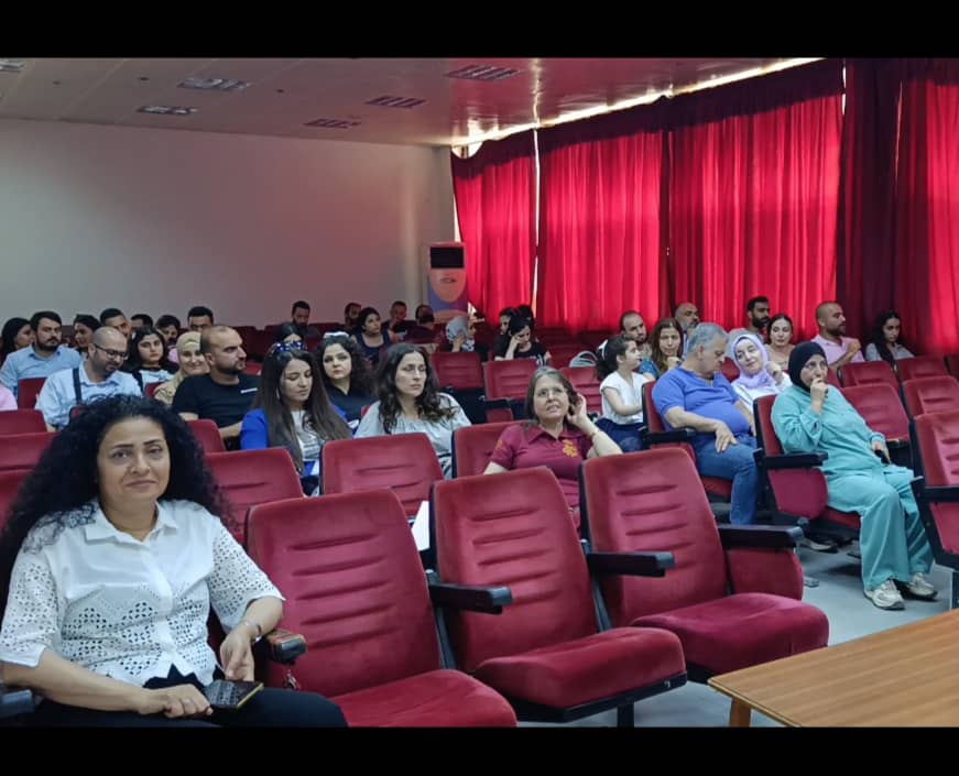 مقتطفات من المناقشة العلنية لرسالة الماجستير في قسم البيولوجيا البحرية  القاها الطالب علاء طريبوش في قاعة المؤتمرات في كلية الهندسة الزراعية