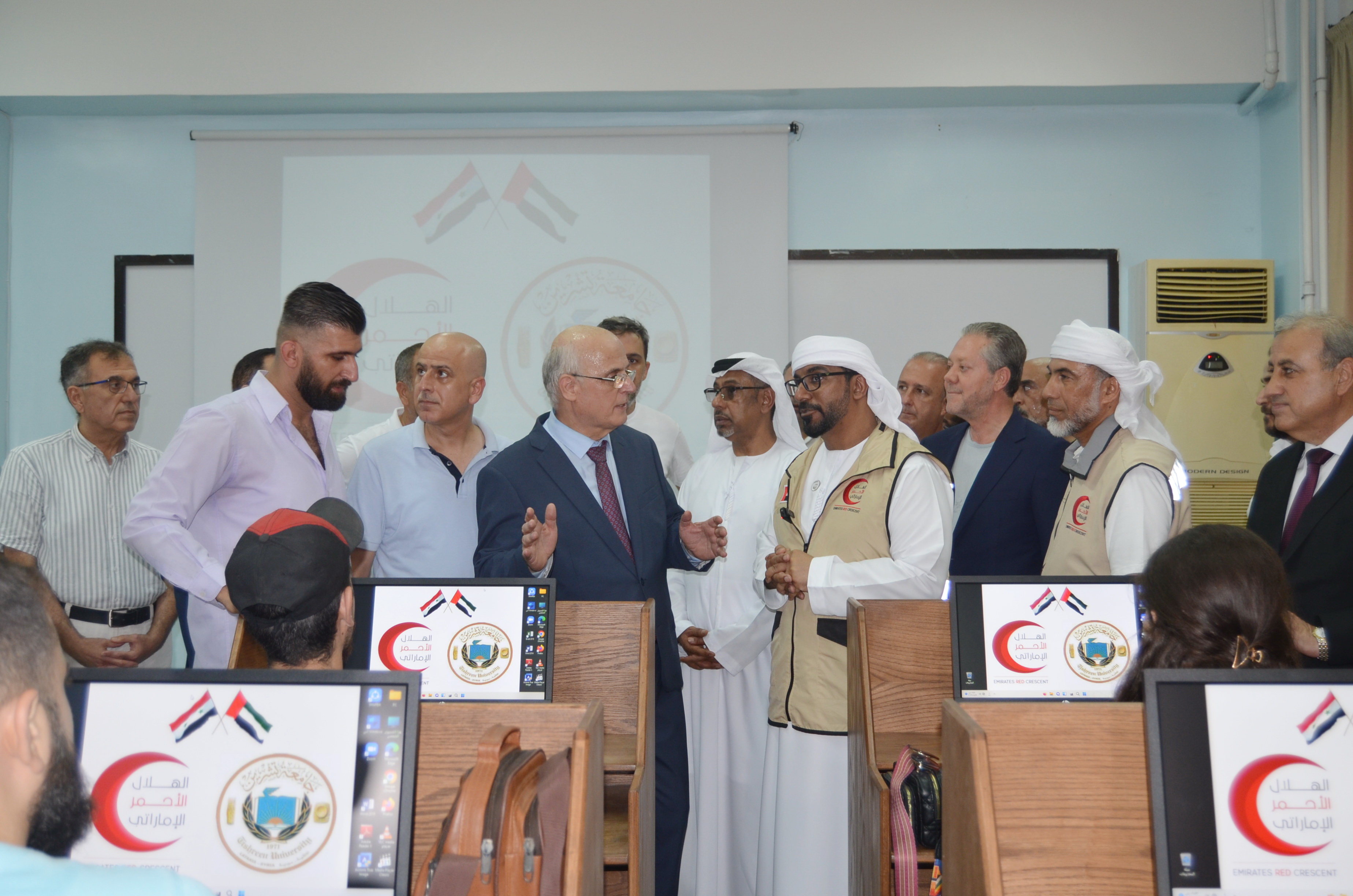 بمبادرة اماراتية ..افتتاح قاعتي  أبو ظبي 1 و 2 في الهندسة المدنية و قاعتي  الظفرة 1 و 2  في طب الأسنان بجامعة تشرين
