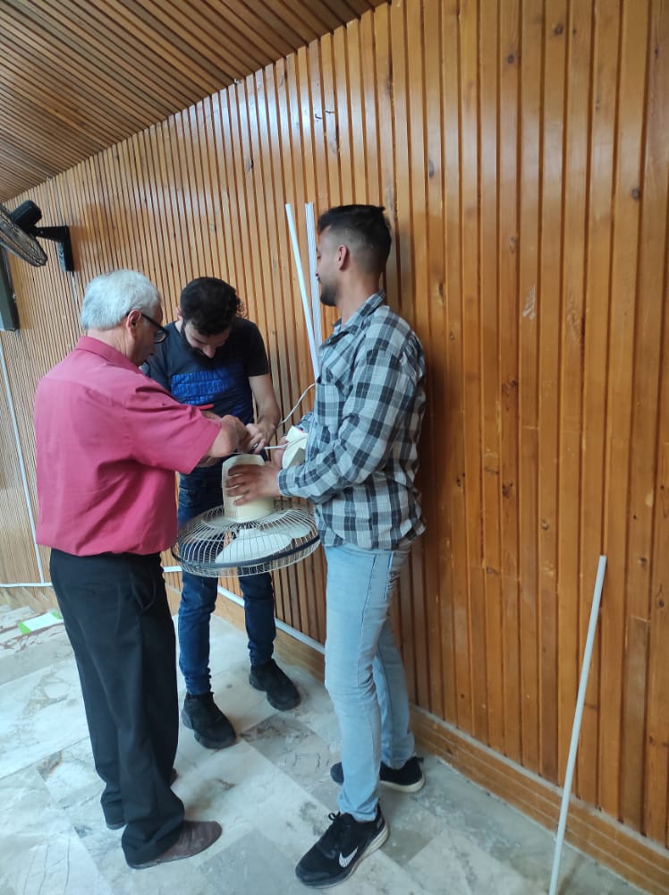 أعمال الصيانة في كليات جامعة تشرين من خلال مركز الصيانة والتدريب في الكلية التطبيقية