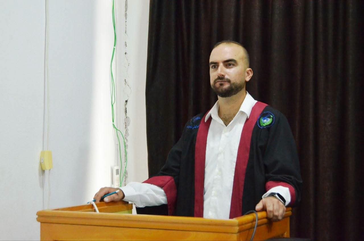 مقتطفات من المناقشة العلنية لرسالة الماجستير في قسم الثروة السمكية القاها الطالب علي علان في قاعة السيمينار في المعهد العالي للبحوث البحرية 