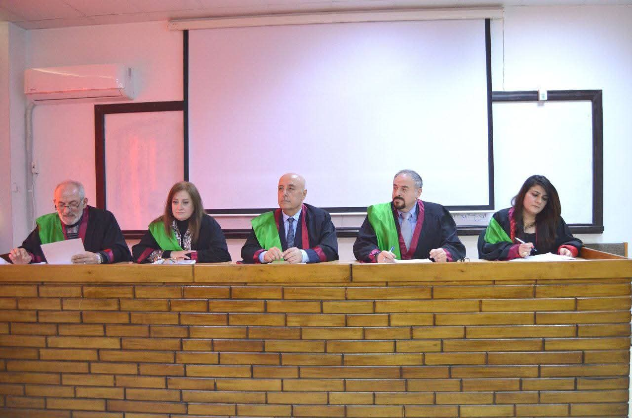 منح درجة الدكتوراه للباحث باسل محمد زينة في قسم الاقتصاد والتخطيط