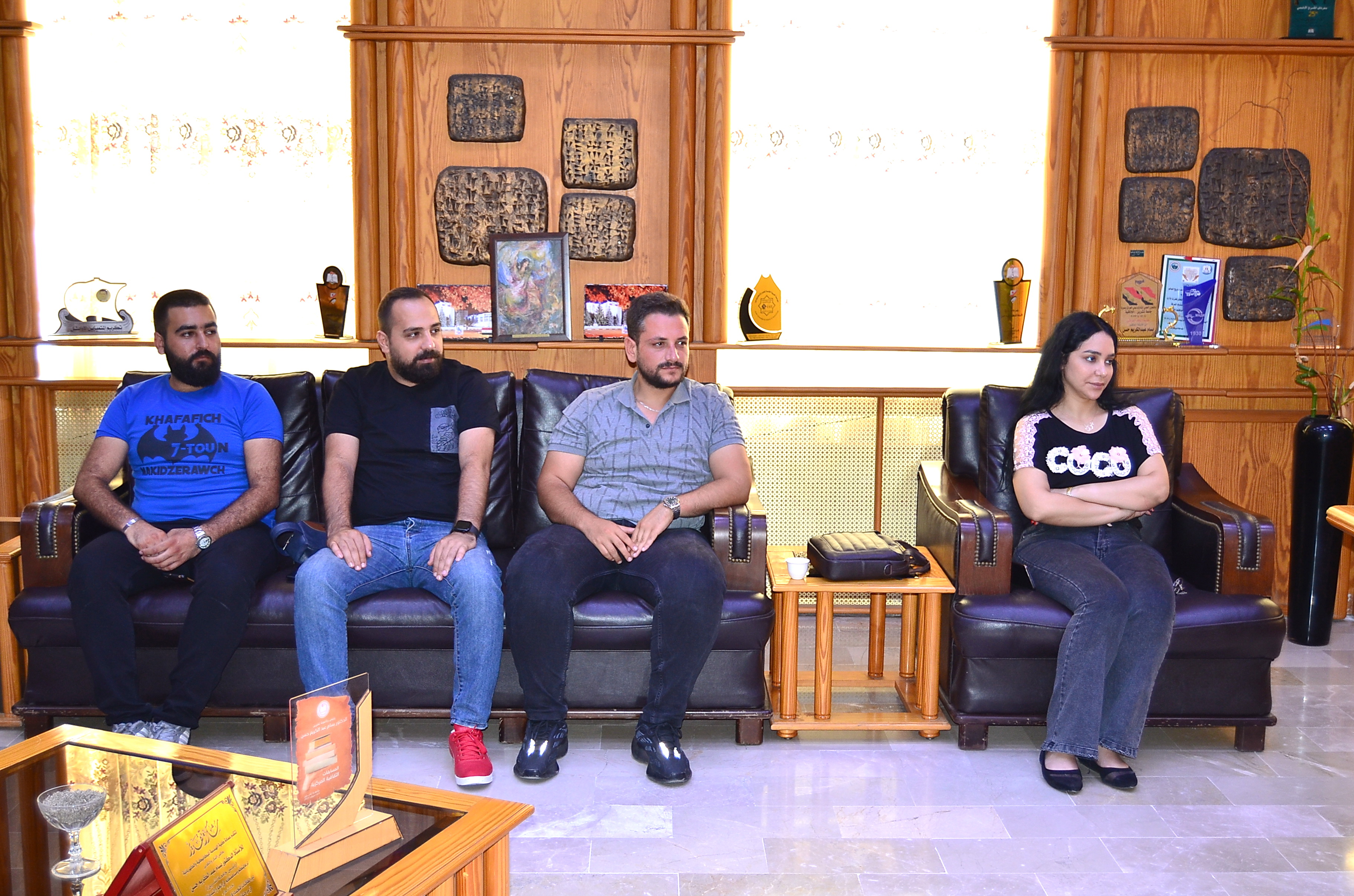 رئيس الجامعة يستقبل رئيس و اعضاء قيادة فرع جامعة تشرين للاتحاد الوطني لطلبة سورية