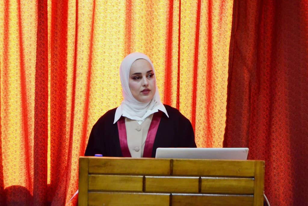 مناقشة علنية لرسالة الماجستير في كلية الاقتصاد - قسم الإحصاء والبرمجة بجامعة اللاذقية للباحثة "أماني المزوق"،