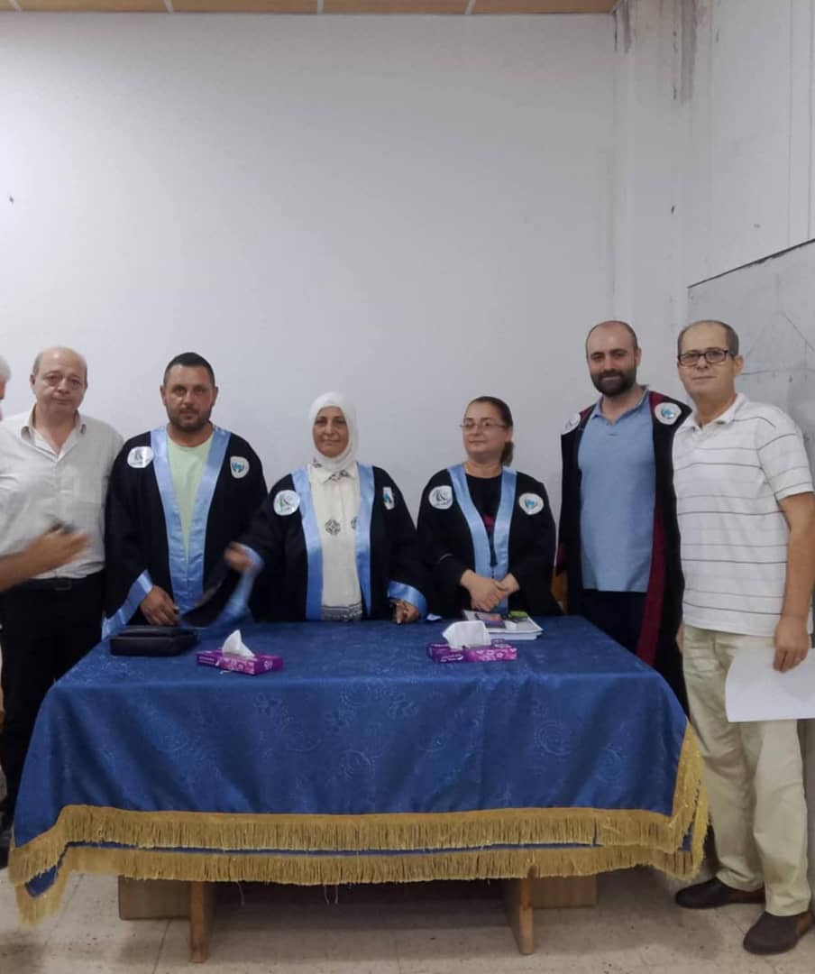 مقتطفات من المناقشة العلنية لرسالة الماجستير في قسم البيولوجيا البحرية ألقاها الطالب محمد ناصيف في قاعة السيمينار في المعهد العالي للبحوث البحرية 