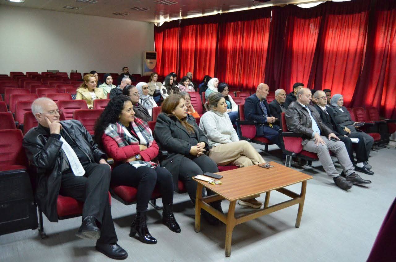 مقتطفات من المناقشة العلنية لرسالة الماجستير في قسم البيولوجيا البحرية ألقاها الطالب حسين شعبان في قاعة المؤتمرات في رحاب كلية الزراعة