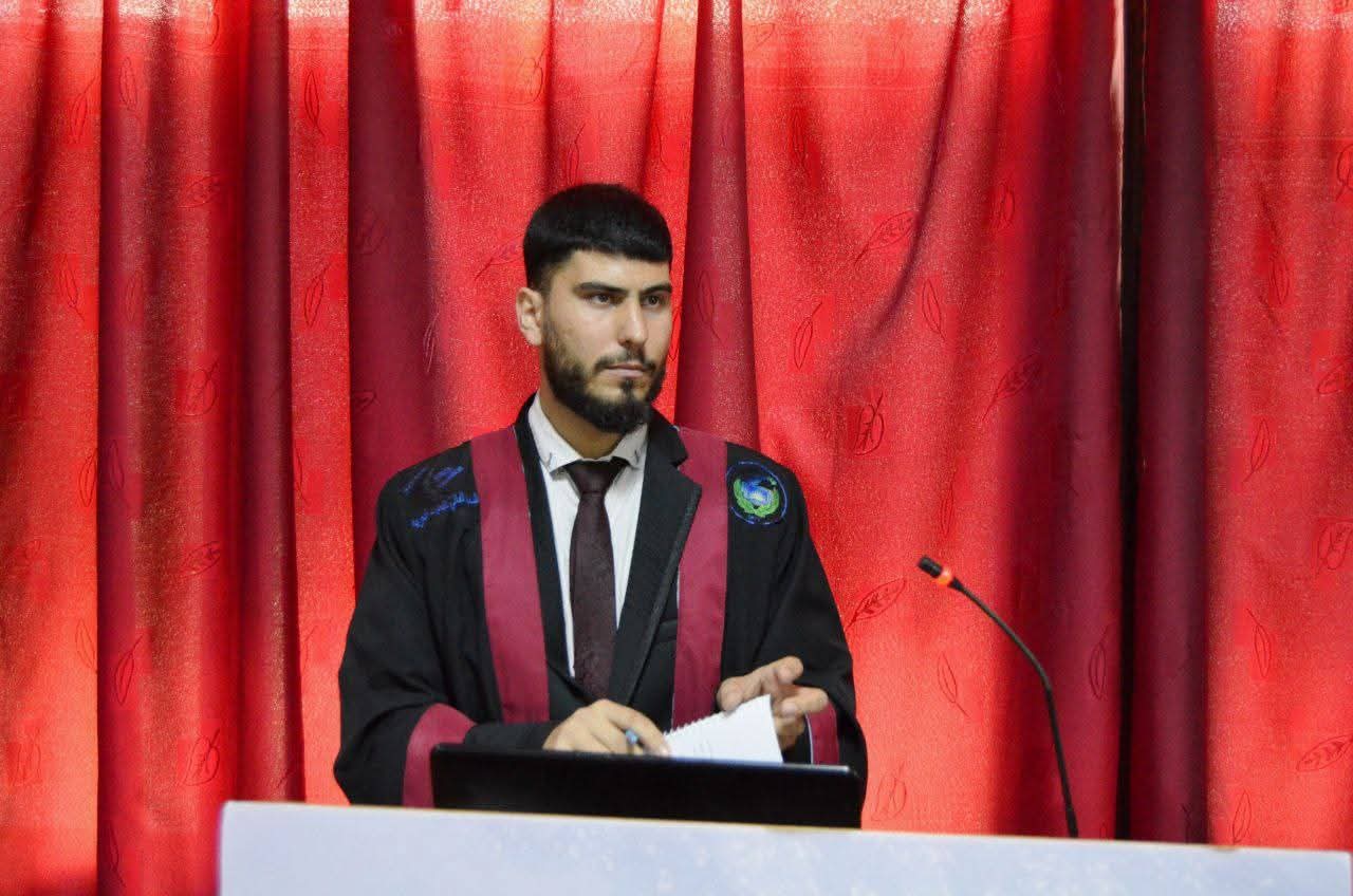 مقتطفات من المناقشة العلنية لرسالة الماجستير في قسم البيولوجيا البحرية ألقاها الطالب حسين شعبان في قاعة المؤتمرات في رحاب كلية الزراعة