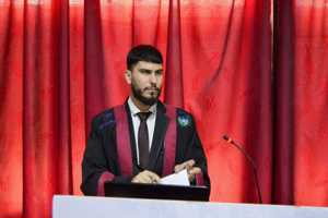 مقتطفات من المناقشة العلنية لرسالة الماجستير في قسم البيولوجيا البحرية ألقاها الطالب حسين شعبان في قاعة المؤتمرات في رحاب كلية الزراعة