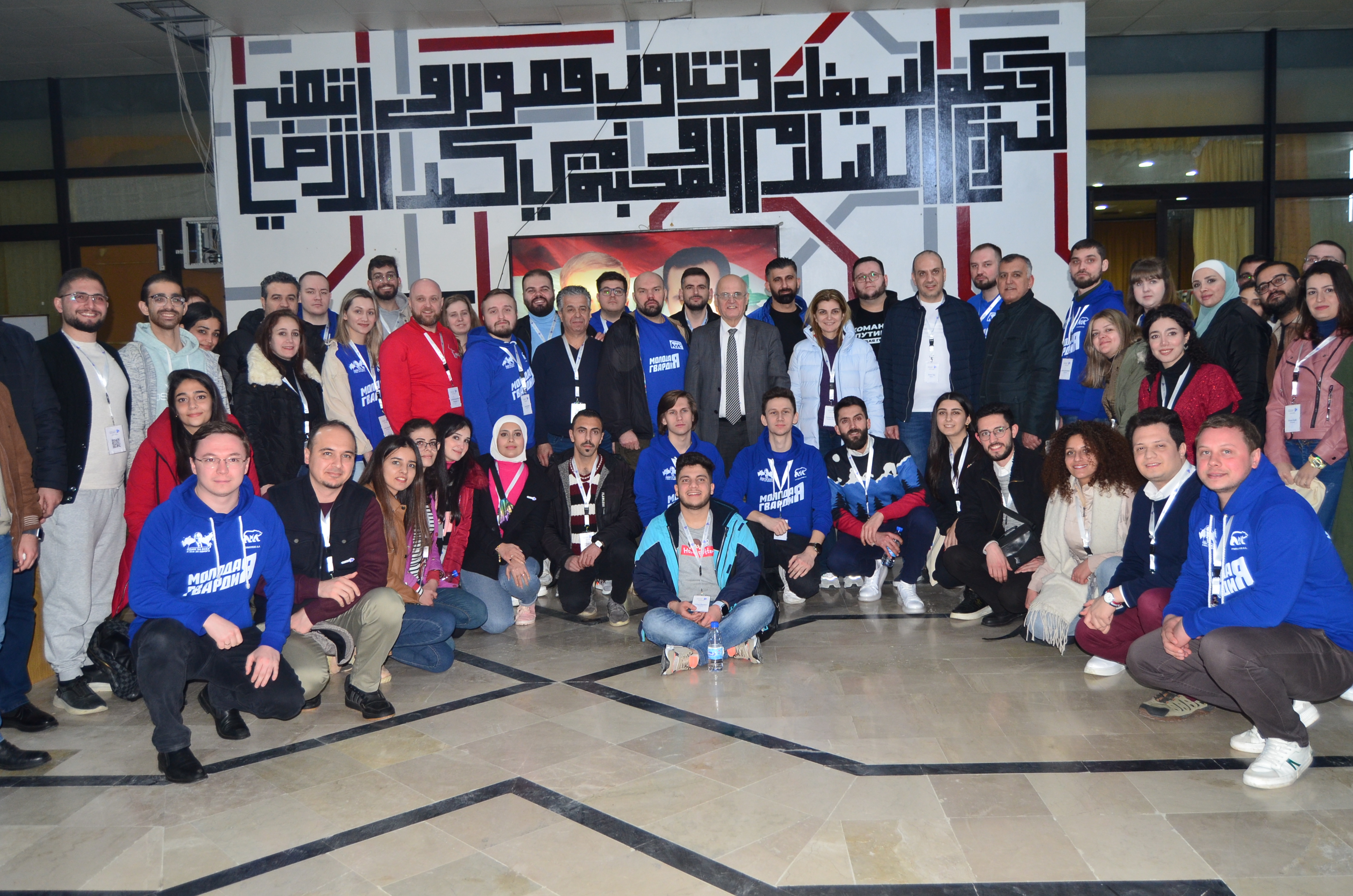 ملتقى الشباب السوري الروسي يزور جامعة تشرين ويلتقي رئيس الجامعة 