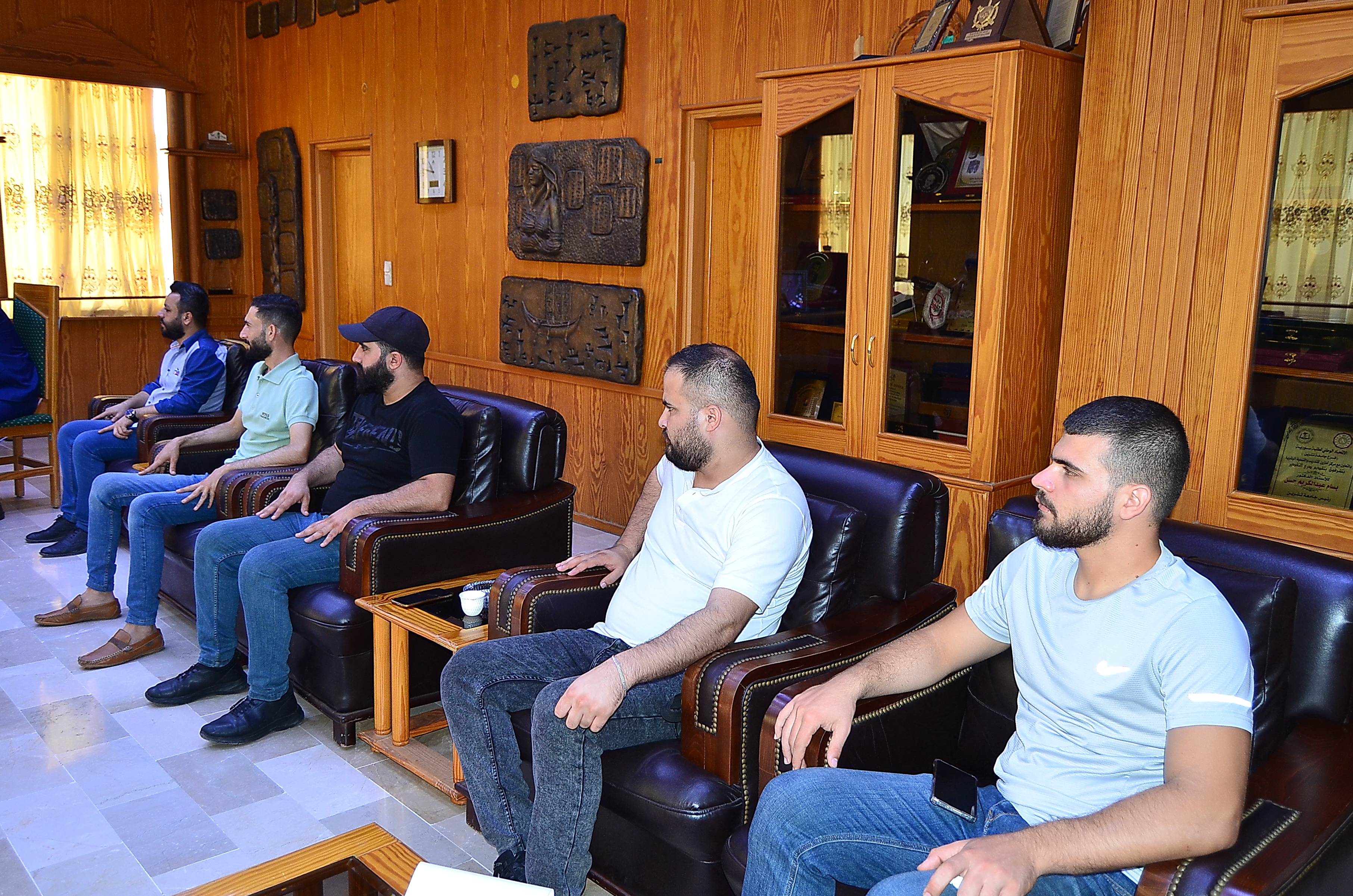 رئيس الجامعة يستقبل رئيس و اعضاء قيادة فرع جامعة تشرين للاتحاد الوطني لطلبة سورية