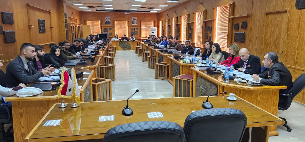 فريق الخبراء من هيئة اعتماد مؤسسات التعليم العالي وضمان جودتها الأردنية يزور جامعة تشرين