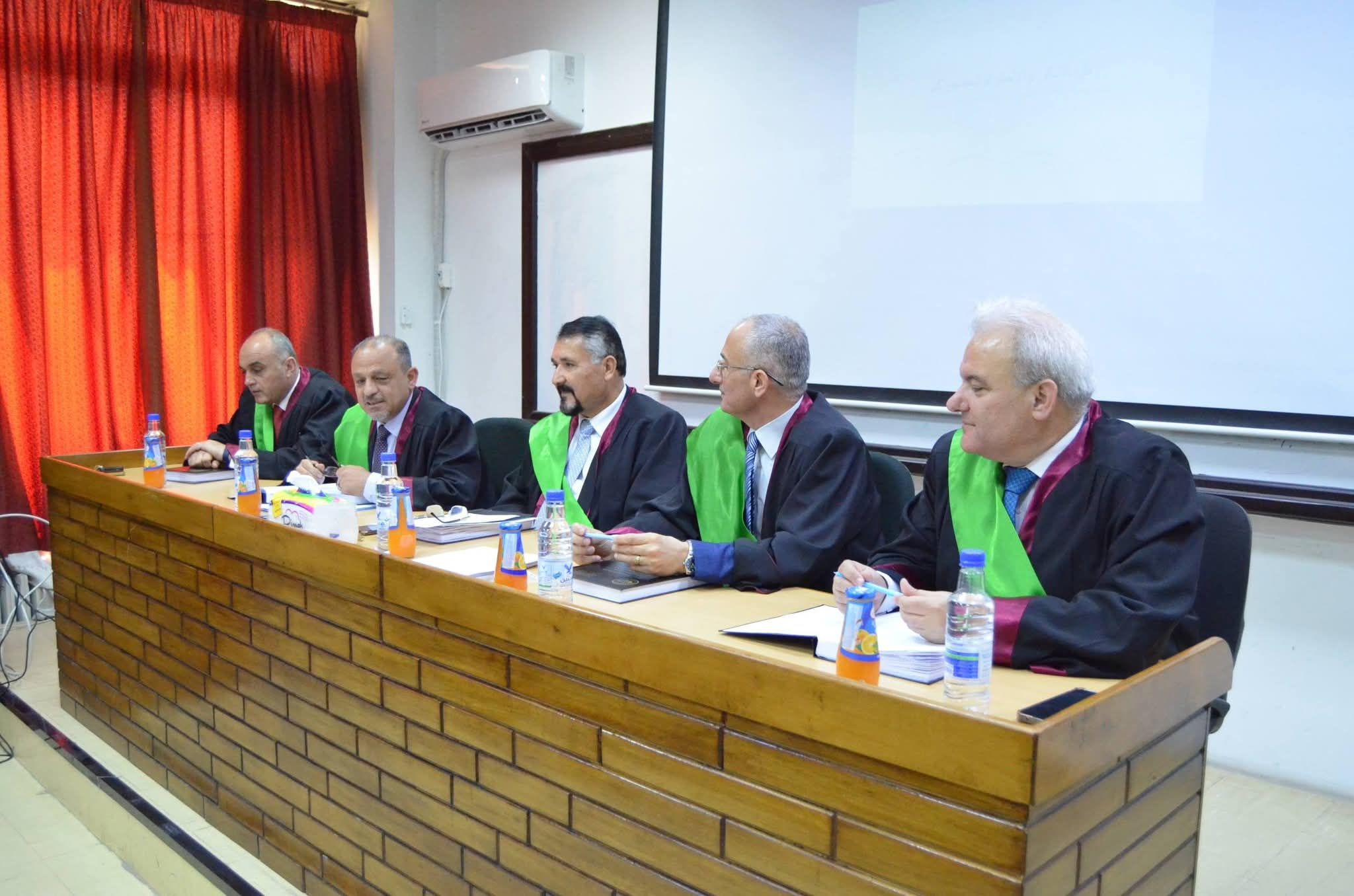 المناقشة العلنية لأطروحة الدكتوراه للباحث همام حركوك في قسم إدارة الأعمال