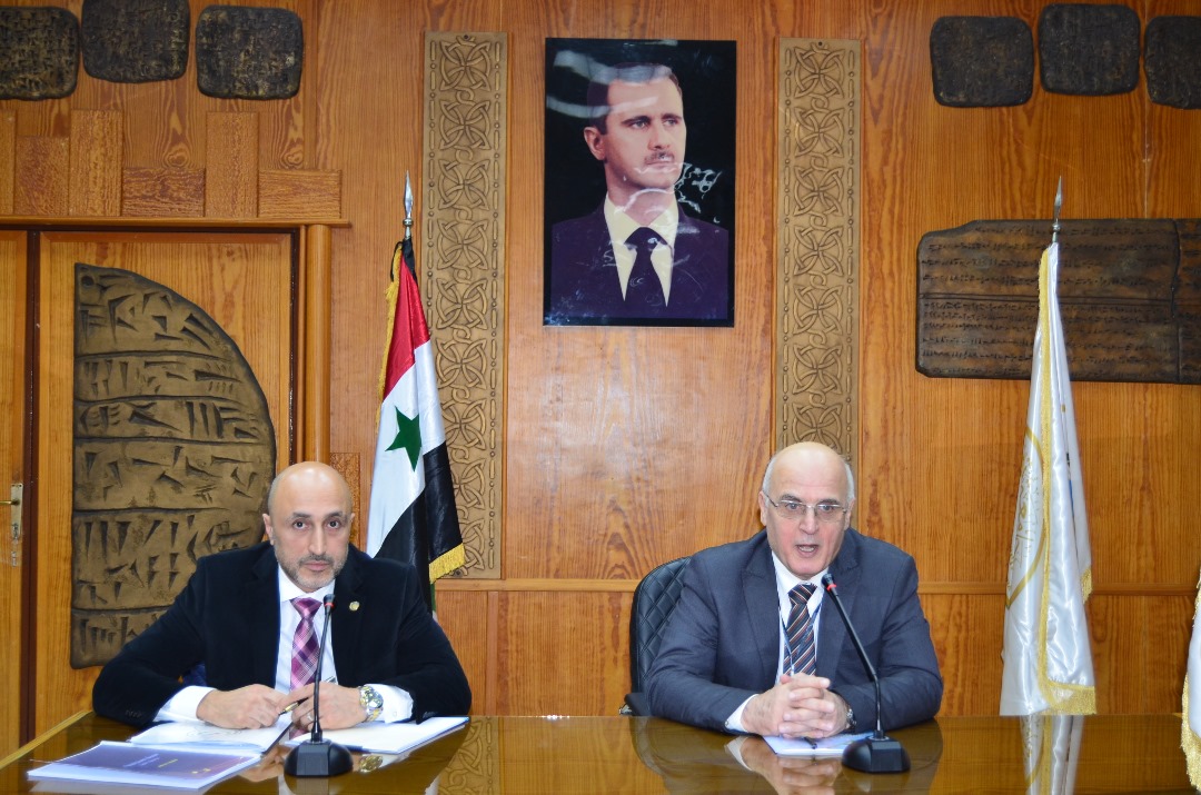 فريق الخبراء من هيئة اعتماد مؤسسات التعليم العالي وضمان جودتها الأردنية يزور جامعة تشرين