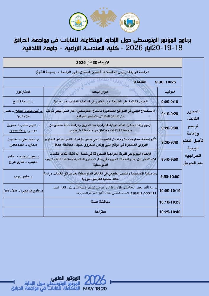 المؤتمر المتوسطي حول الإدارة المتكاملة للغابات في مواجهة الحرائق