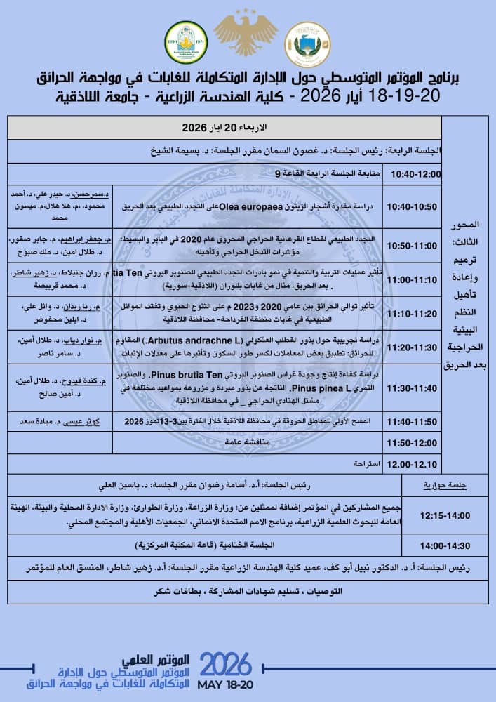 المؤتمر المتوسطي حول الإدارة المتكاملة للغابات في مواجهة الحرائق