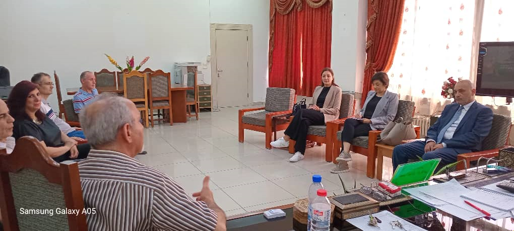 زيارة المدير التنفيذي لمحطة الحاويات في مرفأ اللاذقية والوفد المرافق له إلى كلية الاقتصاد