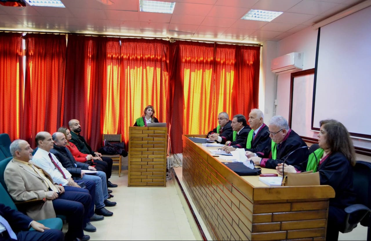 منح درجة الدكتوراه للباحثة رنيم دباشي في قسم إدارة الأعمال