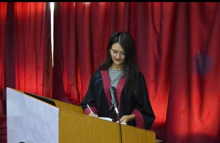 مقتطفات من المناقشة العلنية لرسالة الماجستير في قسم الفيزياء البحرية القتها الطالبة زينة سلهب في قاعة المؤتمرات في رحاب كلية الزراعة