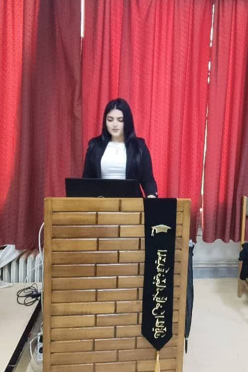 المناقشة العلنية لرسالة الماجستير للمعيدة فيحاء رياض الحايك قي قسم العلوم المالية والمصرفية