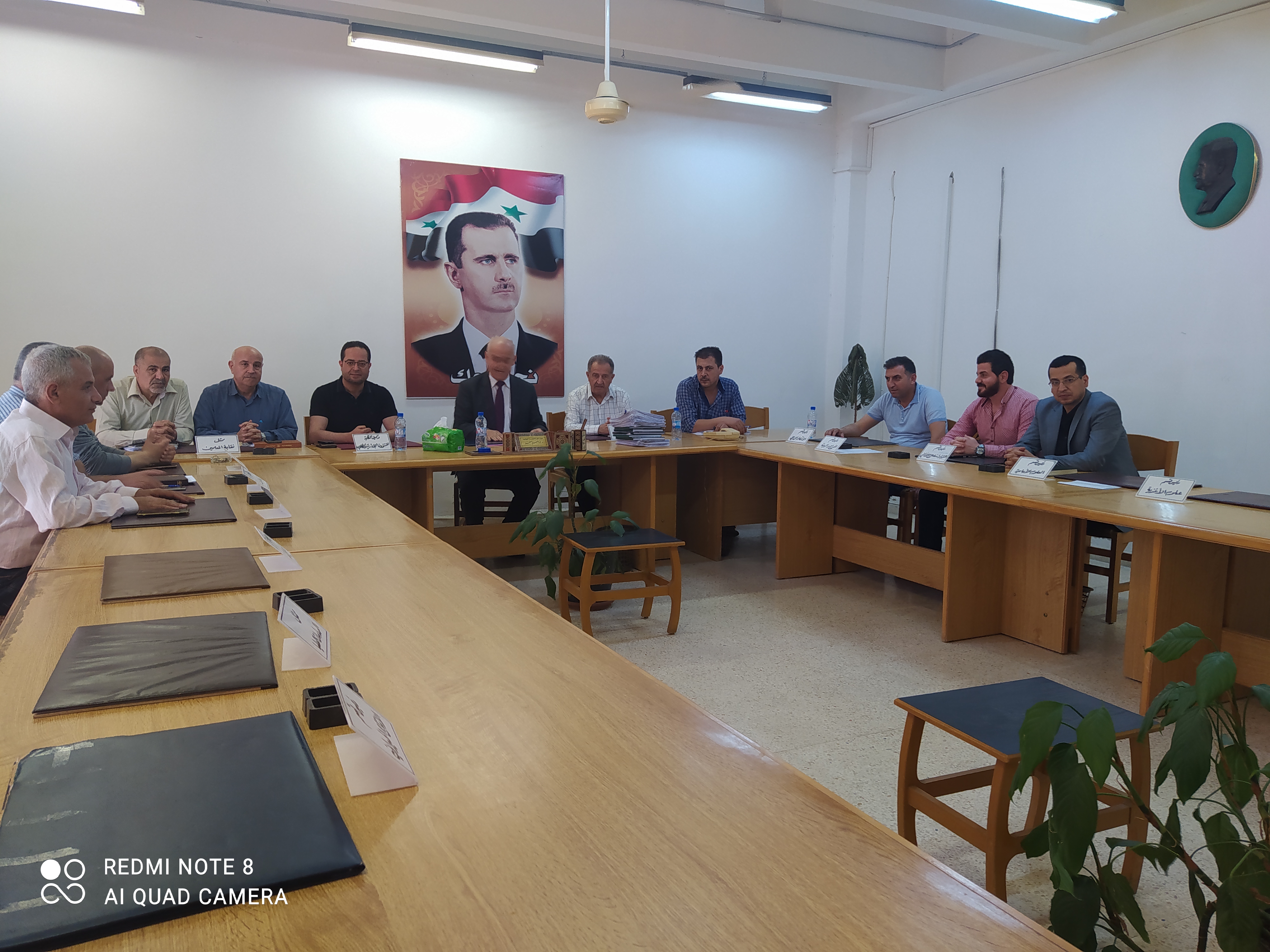 استقبال مجلس كلية الهندسة الزراعية الوفد التشيكي في المجلس الذي عقد في هذا اليوم