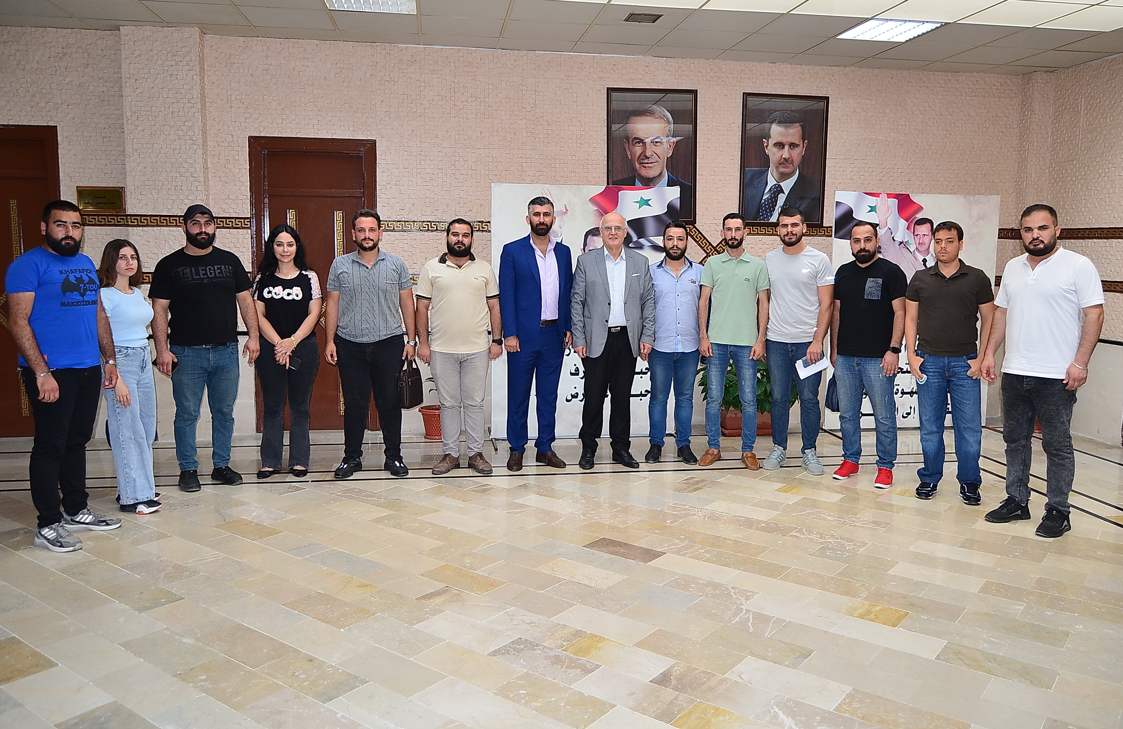 رئيس الجامعة يستقبل رئيس و اعضاء قيادة فرع جامعة تشرين للاتحاد الوطني لطلبة سورية