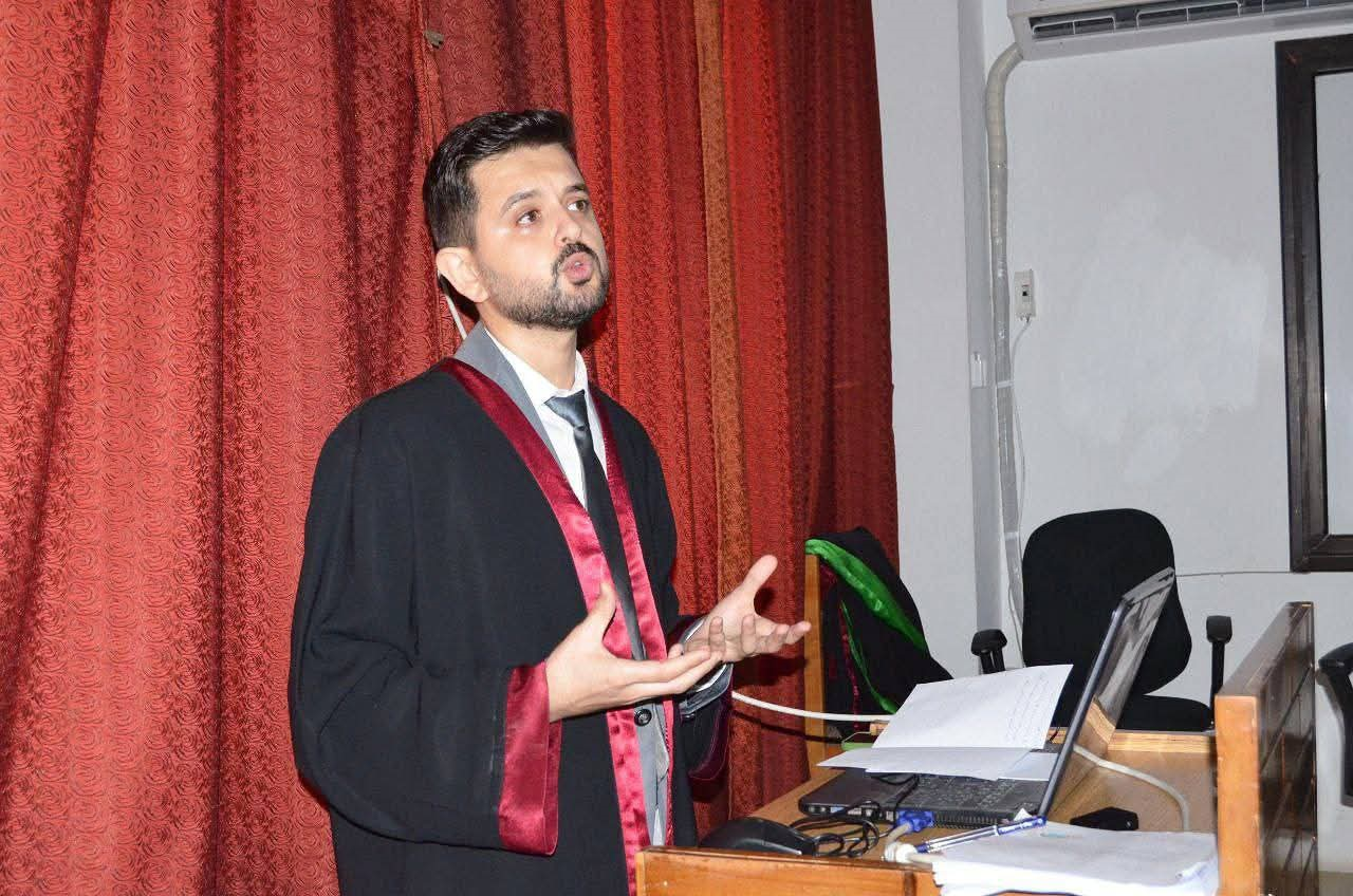 المناقشة العلنية لرسالة الماجستير في كلية الاقتصاد قسم المحاسبة للباحث أمجد عفيف شيحا