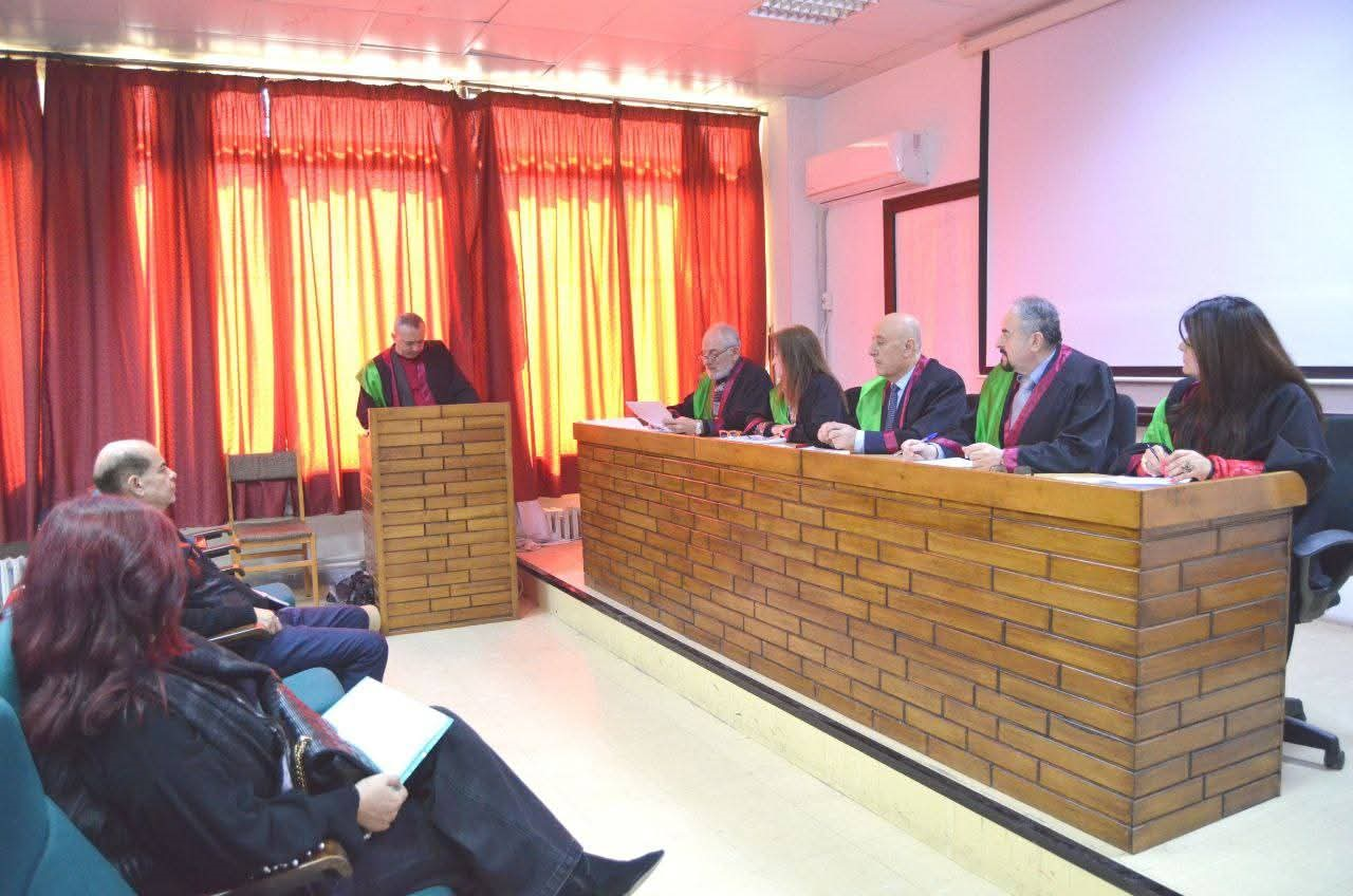 منح درجة الدكتوراه للباحث باسل محمد زينة في قسم الاقتصاد والتخطيط