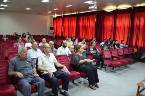 مقتطفات من المناقشة العلنية لرسالة الماجستير في قسم الثروة السمكيةالقتها الطالبة ديالا صقور في قاعة المؤتمرات في رحاب كلية الزراعة