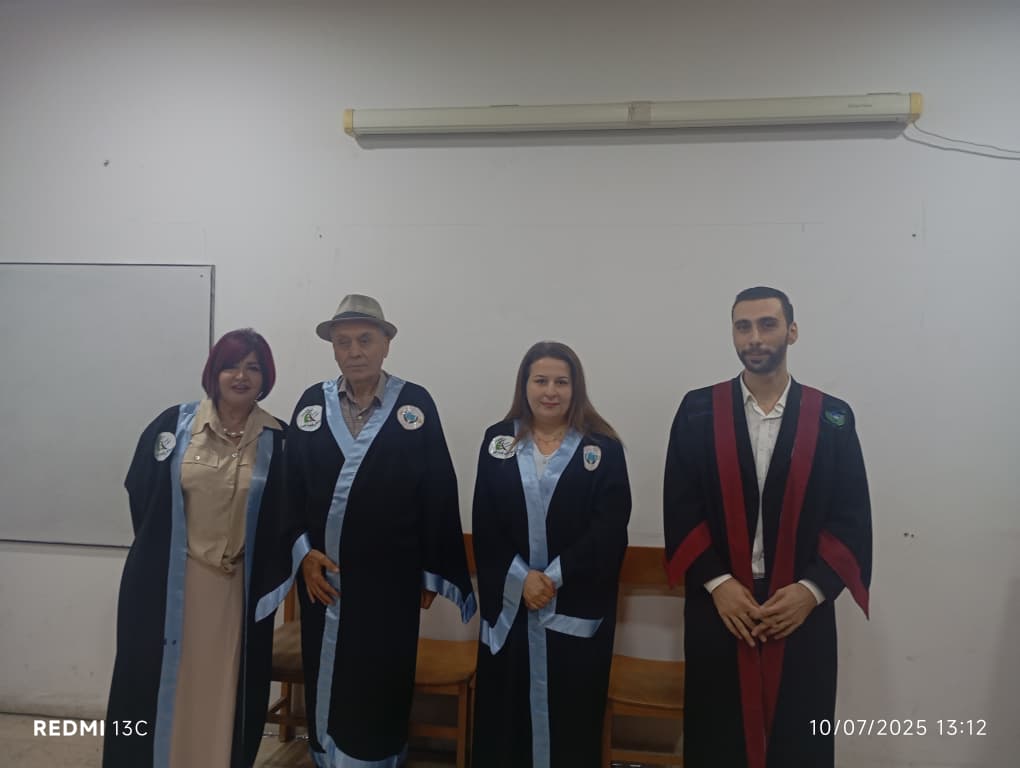مقتطفات من المناقشة العلنية لرسالة الماجستير في قسم البيولوجيا البحرية القاها الطالب علي خليل في قاعة السيمينار في المعهد العالي للبحوث البحرية