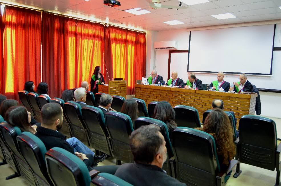 المناقشة العلنية لأطروحة الدكتوراه في قسم الاقتصاد والتخطيط للباحثة لمى الخطيب