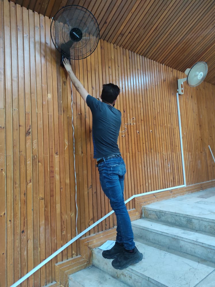 أعمال الصيانة في كليات جامعة تشرين من خلال مركز الصيانة والتدريب في الكلية التطبيقية