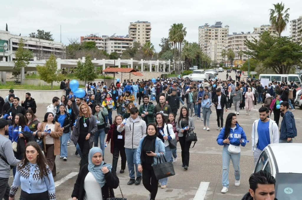 فعاليات توعوية بمناسبة اليوم العالمي للتوحد في جامعة اللاذقية.