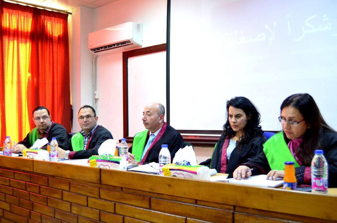 المناقشة العلنية لأطروحة الدكتوراة في كلية الاقتصاد -قسم إدارة الأعمال- بجامعة اللاذقية للباحثة نيروز حسين عباس