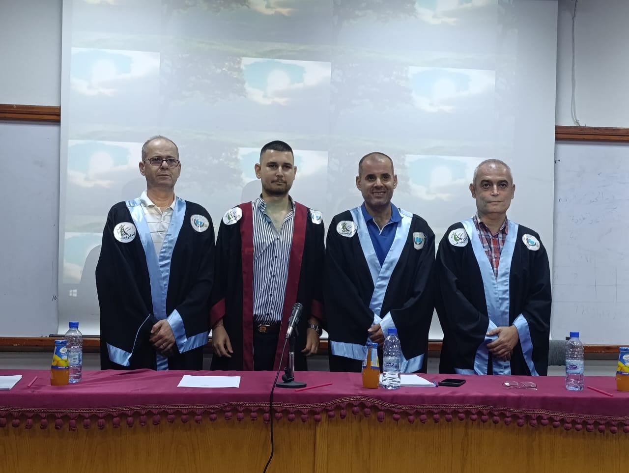 مقتطفات من المناقشة العلنية لرسالة الماجستير في قسم الجيولوجيا البحرية القاها الطالب يوسف رسلان في قاعة المؤتمرات في رحاب كلية الزراعة